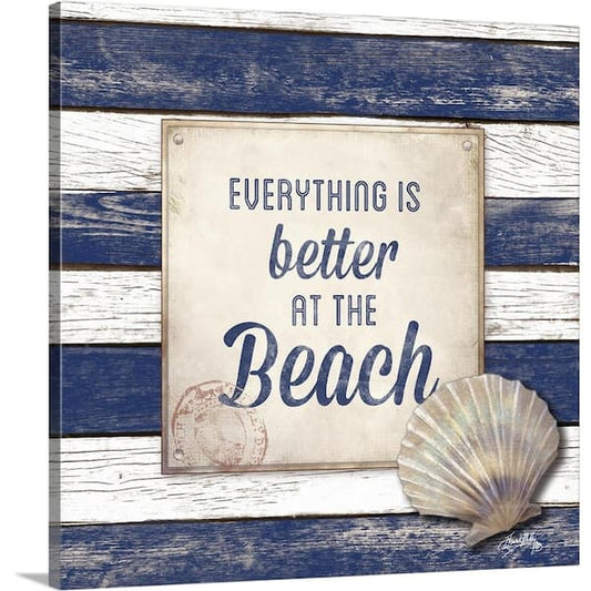 "Beach" by Elizabeth Medley Canvas Wall Art