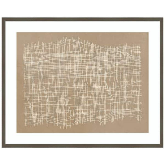 "Basketeave" by Tom Reeves 1-Piece Wood Framed Giclee Abstract Art Print 33 in. x 41 in.